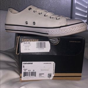 White converse leather